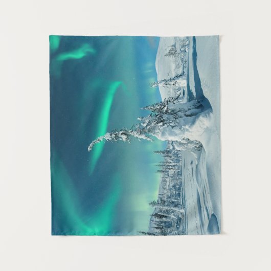 IJs en sneeuw | Noordelijke lichten, Lapland, Finl Wandkleed (Voorkant)
