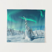 IJs en sneeuw | Noordelijke lichten, Lapland, Finl Wandkleed (Voorkant (horizontaal))