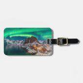 IJs en sneeuw | Noordelijke Lichten, Noorwegen Bagagelabel (Voorkant horizontaal)