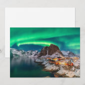 IJs en sneeuw | Noordelijke Lichten, Noorwegen Bedankkaart (Voorkant / Achterkant)