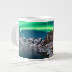 IJs en sneeuw Noordelijke Lichten, Noorwegen Grote Koffiekop