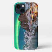 IJs en sneeuw | Noordelijke Lichten, Noorwegen iPhone Hoesje (Achterkant)