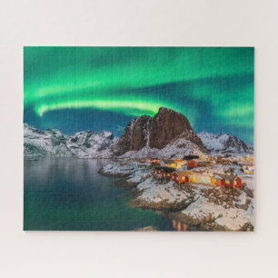 IJs en sneeuw   Noordelijke Lichten, Noorwegen Legpuzzel
