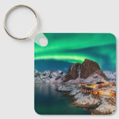 IJs en sneeuw | Noordelijke Lichten, Noorwegen Sleutelhanger (Voorkant)