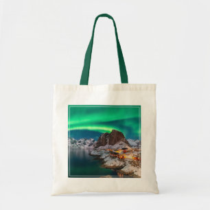 IJs en sneeuw   Noordelijke Lichten, Noorwegen Tote Bag