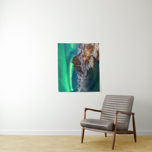 IJs en sneeuw | Noordelijke Lichten, Noorwegen Wandkleed (In situ)