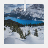 IJs en sneeuw | Peyto Lake, Canadees Rockies Glas Ornament (Achterkant)