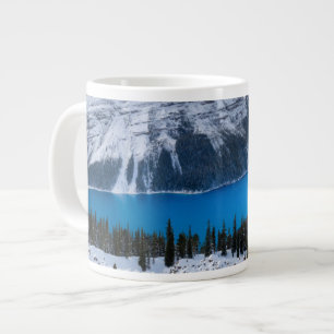 IJs en sneeuw Peyto Lake, Canadees Rockies Grote Koffiekop