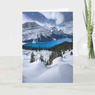 IJs en sneeuw Peyto Lake, Canadees Rockies Kaart