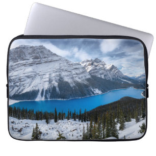 IJs en sneeuw Peyto Lake, Canadees Rockies Laptop Sleeve