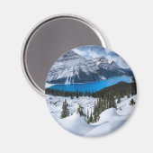 IJs en sneeuw | Peyto Lake, Canadees Rockies Magneet (Voorkant / Achterkant)