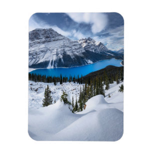 IJs en sneeuw   Peyto Lake, Canadees Rockies Magneet