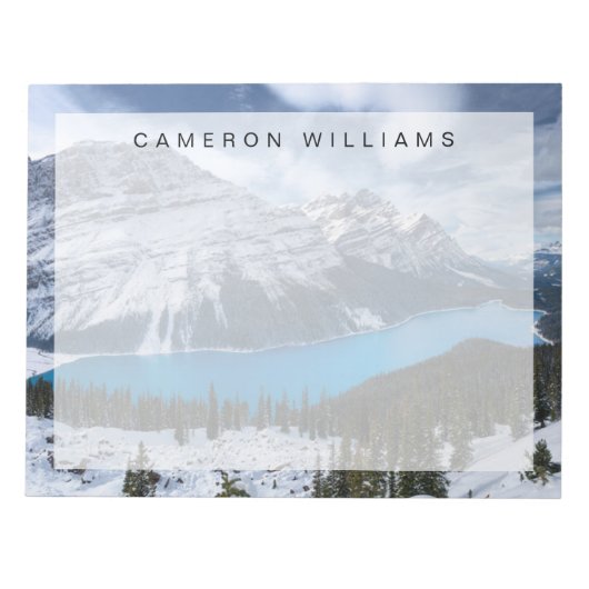 IJs en sneeuw | Peyto Lake, Canadees Rockies Notitieblok (Voorkant)