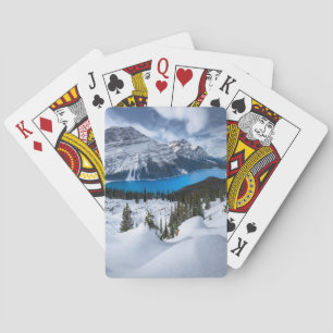 IJs en sneeuw Peyto Lake, Canadees Rockies Pokerkaarten