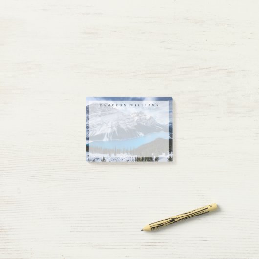 IJs en sneeuw | Peyto Lake, Canadees Rockies Post-it® Notes (Op bureau)