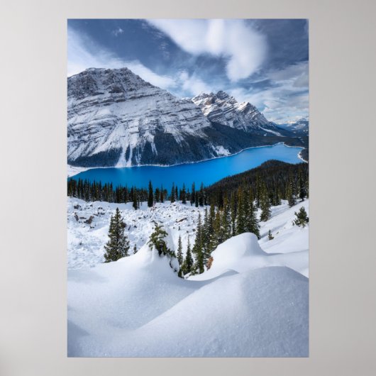 IJs en sneeuw | Peyto Lake, Canadees Rockies Poster (Voorkant)