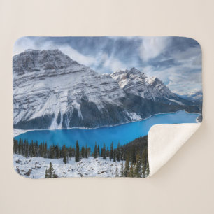 IJs en sneeuw   Peyto Lake, Canadees Rockies Sherpa Deken