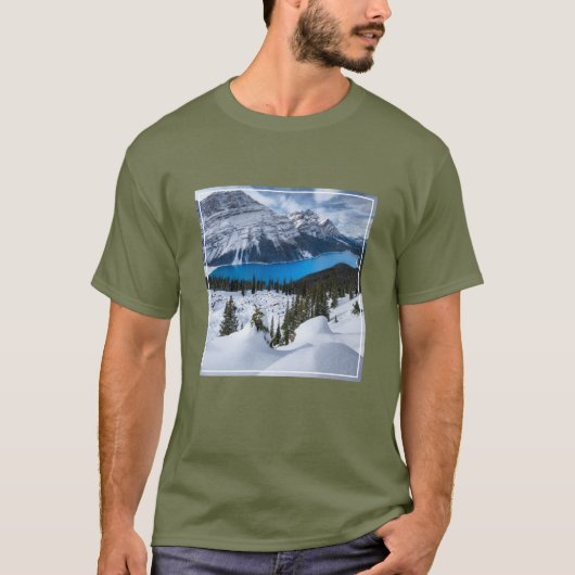IJs en sneeuw | Peyto Lake, Canadees Rockies T-shirt (Voorkant)
