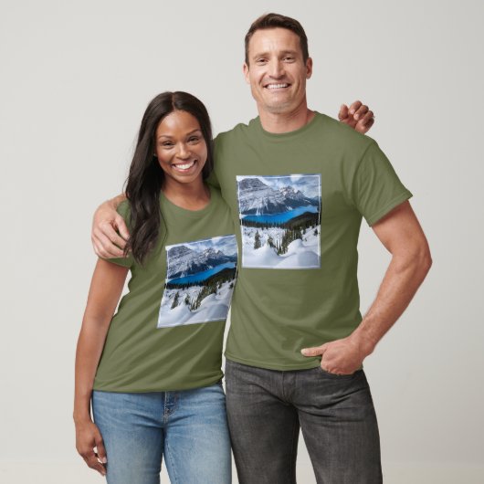IJs en sneeuw | Peyto Lake, Canadees Rockies T-shirt (Unisex)