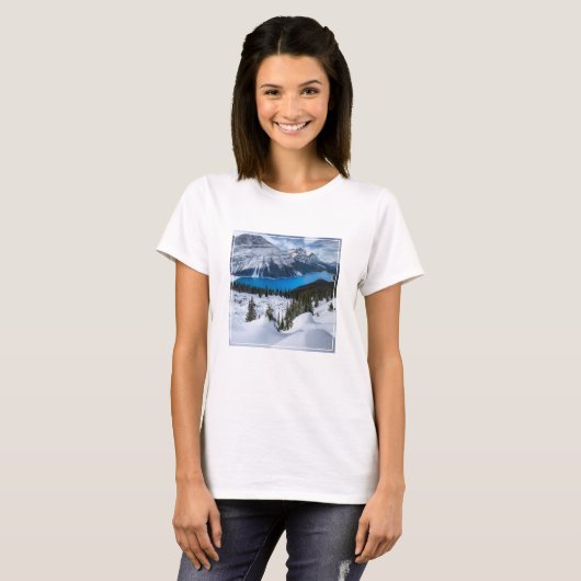 IJs en sneeuw | Peyto Lake, Canadees Rockies T-shirt (Voorkant volledig)