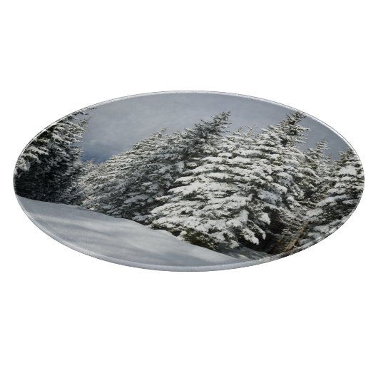 IJs en sneeuw | Pine Woodland, Oostenrijk Snijplank (Hoek)