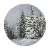 IJs en sneeuw | Pine Woodland, Oostenrijk Snijplank (Voorkant)