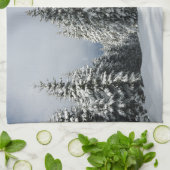 IJs en sneeuw | Pine Woodland, Oostenrijk Theedoek (Gevouwen)