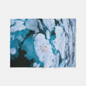 IJs en sneeuw | Polair Beer, Arctische Oceaan, Sva Fleece Deken (Voorkant (Horizontaal))
