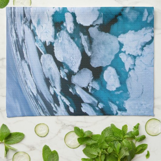 IJs en sneeuw | Polair Beer, Arctische Oceaan, Sva Theedoek (Gevouwen)