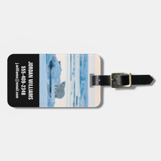 IJs en sneeuw | Polar Beer Iceberg Noorwegen Bagagelabel (Voorkant horizontaal)