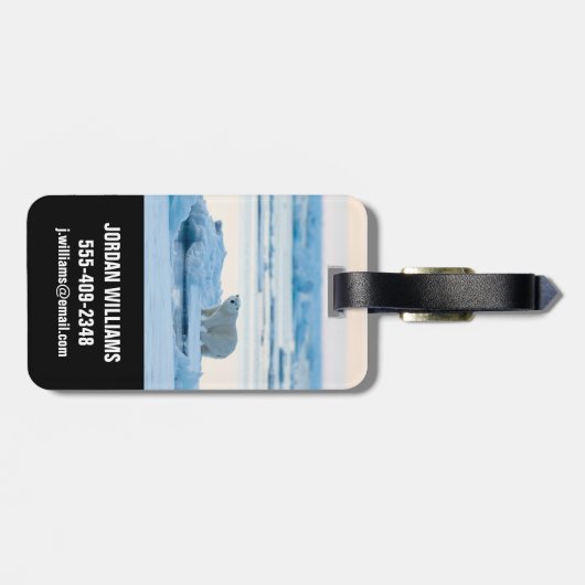 IJs en sneeuw | Polar Beer Iceberg Noorwegen Bagagelabel (Achterkant horizontaal)