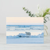 IJs en sneeuw | Polar Beer Iceberg Noorwegen Bedankkaart (Staand voorkant)