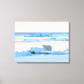 IJs en sneeuw | Polar Beer Iceberg Noorwegen Canvas Afdruk (Voorkant)