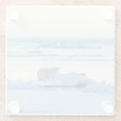 IJs en sneeuw | Polar Beer Iceberg Noorwegen Glazen Onderzetter (Achterkant)