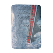 IJs en sneeuw | Red Bernina Express Train Zwitserl Badmat (Voorkant Verticaal)