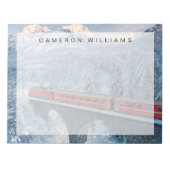 IJs en sneeuw | Red Bernina Express Train Zwitserl Notitieblok (Voorkant)