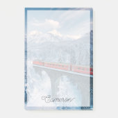 IJs en sneeuw | Red Bernina Express Train Zwitserl Post-it® Notes (Voorkant)