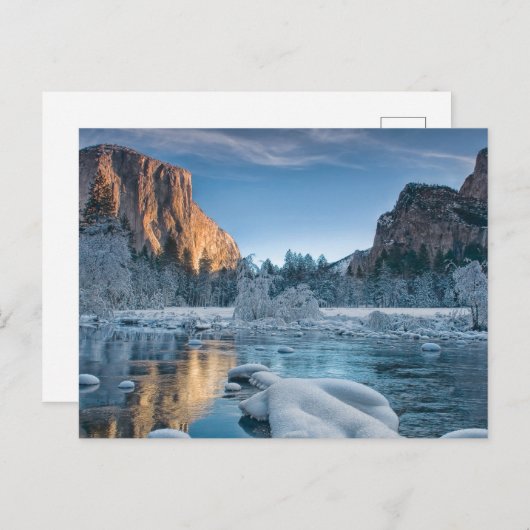 IJs en sneeuw | Rijst IJs in de vallei van Yosemit Briefkaart (Voorkant / Achterkant)