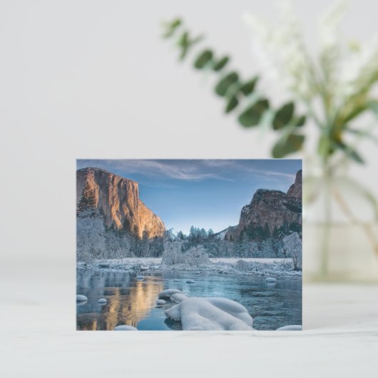 IJs en sneeuw | Rijst IJs in de vallei van Yosemit Briefkaart (Staand voorkant)