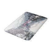 IJs en sneeuw | Rode brug in de winter, Japan Badmat (Gekanteld)