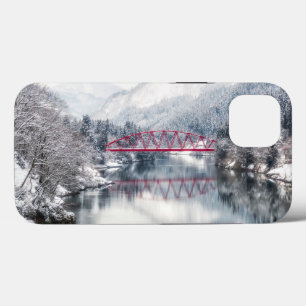 IJs en sneeuw Rode brug in de winter, Japan Case-Mate iPhone Case
