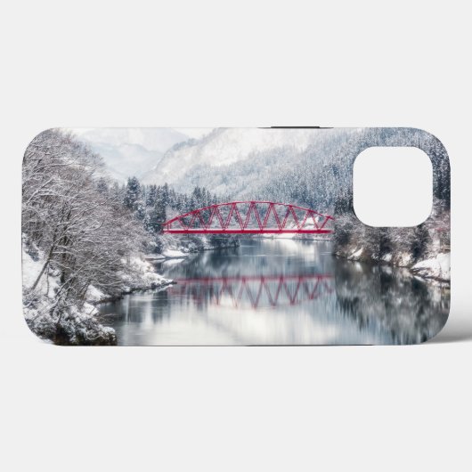 IJs en sneeuw | Rode brug in de winter, Japan Case-Mate iPhone Case (Achterkant (horizontaal))