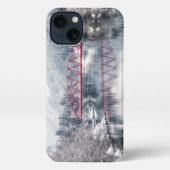 IJs en sneeuw | Rode brug in de winter, Japan iPhone Hoesje (Achterkant)