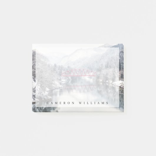IJs en sneeuw | Rode brug in de winter, Japan Post-it® Notes (Voorkant)