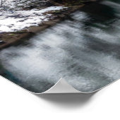 IJs en sneeuw | Rode brug in de winter, Japan Poster (Hoek)