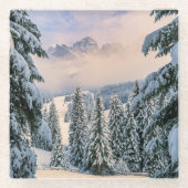 IJs en sneeuw | Rosengarten, Duitsland Glazen Onderzetter (Voorkant)