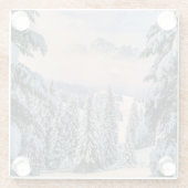 IJs en sneeuw | Rosengarten, Duitsland Glazen Onderzetter (Achterkant)