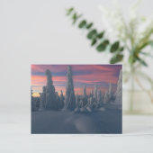 IJs en sneeuw | Sneeuwwerende bomen, Lapland, Finl Briefkaart (Staand voorkant)