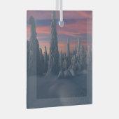 IJs en sneeuw | Sneeuwwerende bomen, Lapland, Finl Glas Ornament (Voorkant Rechts)