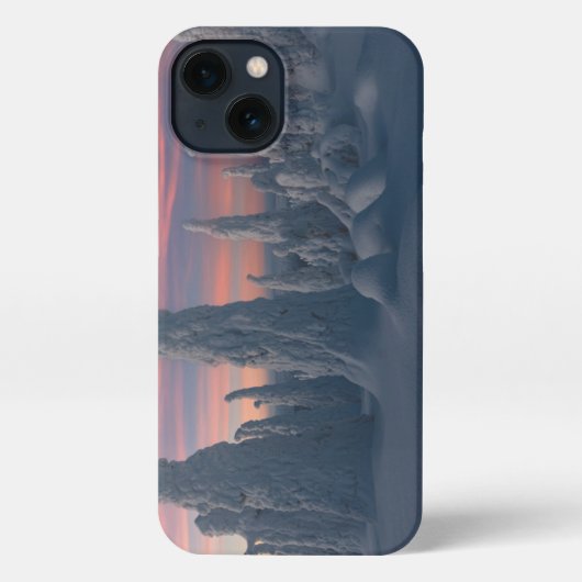 IJs en sneeuw | Sneeuwwerende bomen, Lapland, Finl iPhone Hoesje (Achterkant)